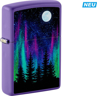 ZIPPO Purple matt Northern Lights 60006583  Metall Geschenkverpackung