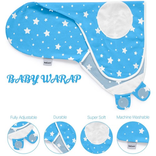 Pack Of 3 Baby Swaddle Wrap Newborn Infant Bedding Blanket 100% Cotton Wrap - Picture 26 of 28