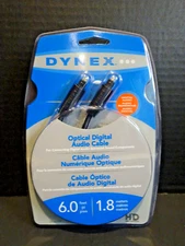 DYNEX DZ-AV201 HD Optical Digital Audio Cable 6 foot High Def Surround Sound NEW