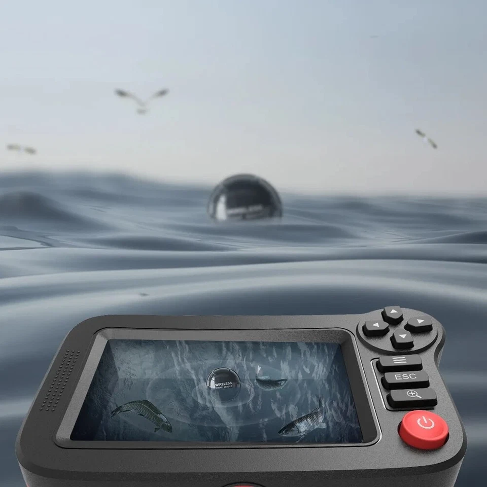 3.5in Wireless Sonar Fish Finder Underwater Depth Sounder With Fishing Detector - Image 4 of 4