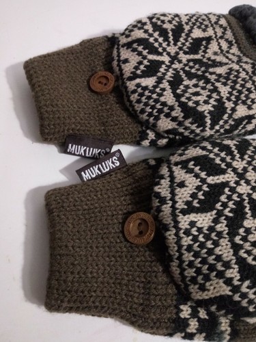 MUK LUKS Men's Fairisle Flip Glove Size One Size (10) - Picture 4 of 4