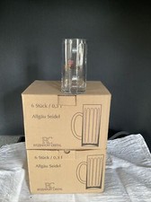 6 x Hackelberg Bier Glas Krug 0,3 l Henkel Kr&uuml;ge, Gastro, Ritzenhoff, Crystal