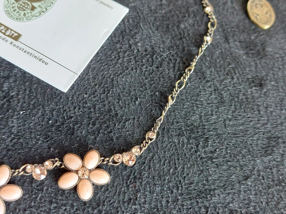 Konplott Kette Halskette Collier Ovaly hell beige peach - Bild 3 von 4