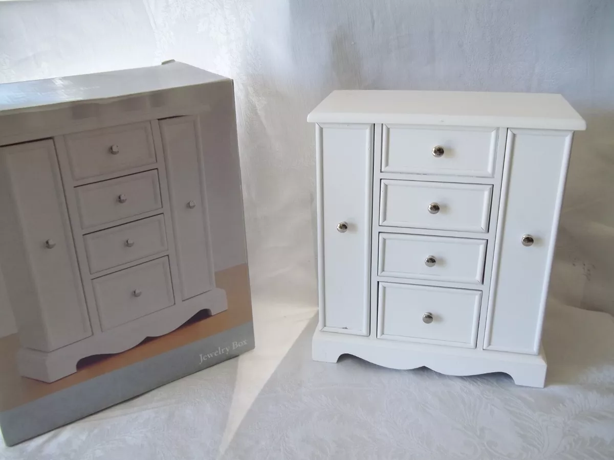 White wooden jewelry boxes sale