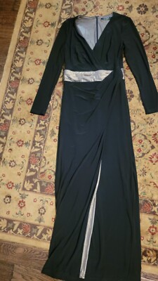 LAUREN Ralph Lauren Women's Metallic Jersey Dress Black/Gold Size 4 NWT |  eBay
