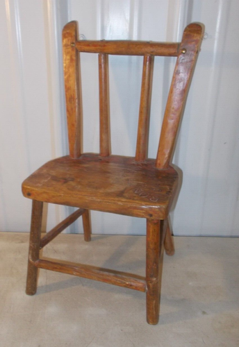 Vintage HAND MADE Wooden WOOD Chair Rustic CHILD'S DOLL