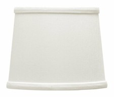 Drum Style Chandelier Mini Lamp Shade Clip Onto Bulbs in a White Silk