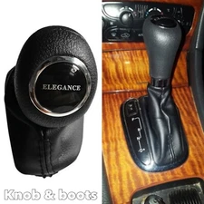 Leather Boots Rubber Shift Knob Direct Replace Fits 03-09 W209 CLK320 CLK