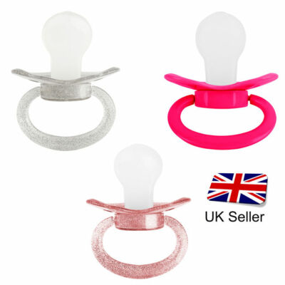 Coloured Glitter Adult Pacifier Box Teat - Dummy Soother for Adult ...