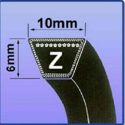 Z-ABSCHNITT KEILRIEMEN GRÖßEN Z47 - Z78 KEILRIEMEN 10 MM X 6 MM KEILRIEMEN M47 - M78