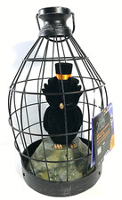 Halloween Fall NWT LED Lighted Animated Retro Owl D cor Sounds Motion 13.5" Tall