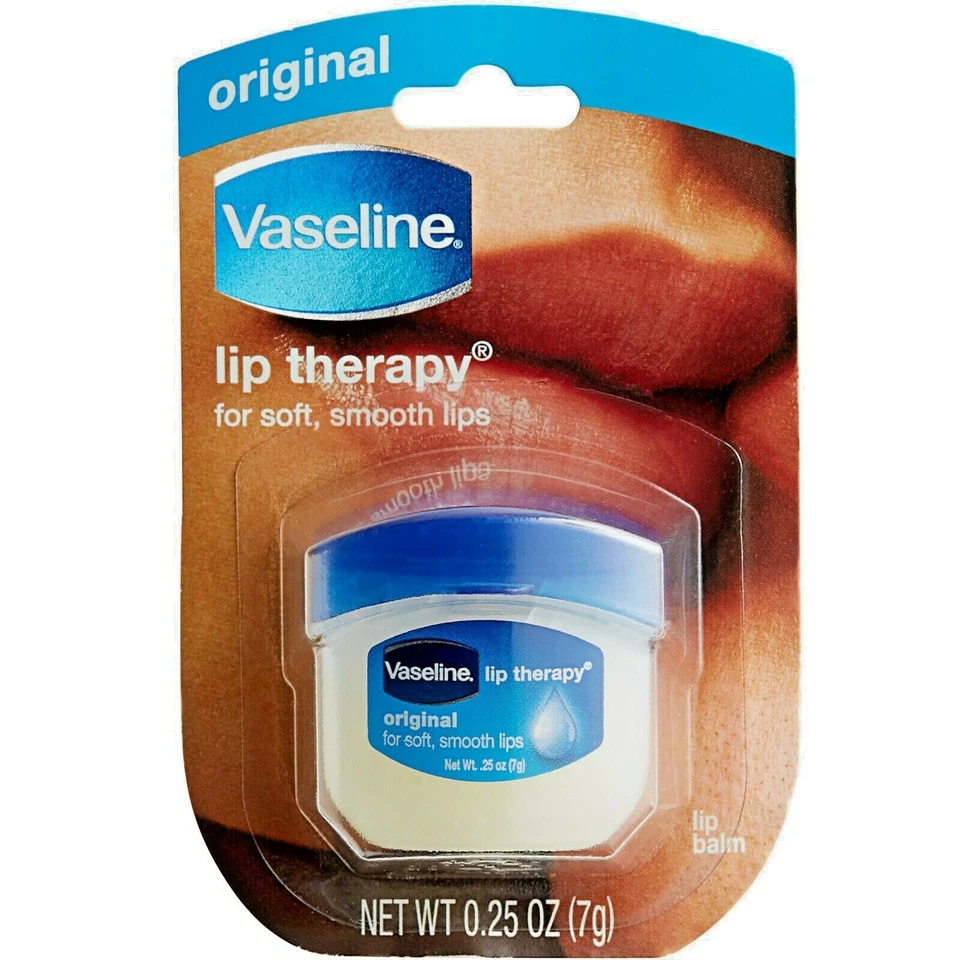 (36-JARROS) VASELINA 0,25 OZ TERAPIA LABIAL ORIGINAL BÁLSAMO LABIAL TARRO GEL/TAMAÑO DE VIAJE Foto 2 de 3
