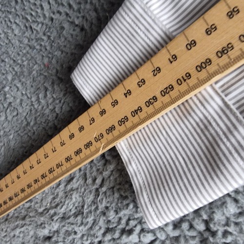New Banana Republic Mens Dress Shirt Size M Slim Fit Grey White Stripe Collared - Picture 7 of 15