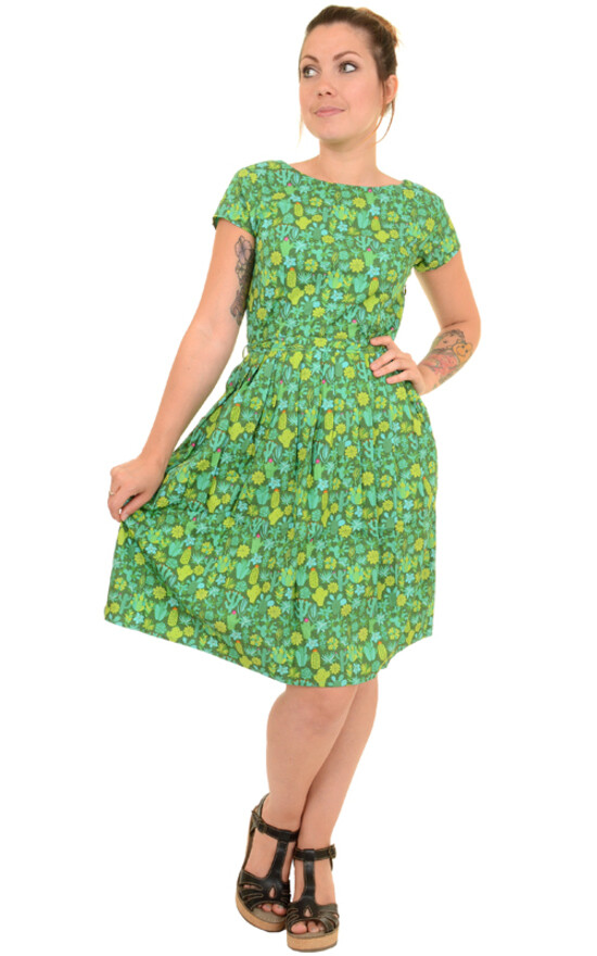 Green Cactus Print Dress by Run and Fly | eBay