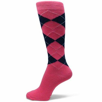 XL Extra Large Size Men's Argyle Dress Socks,Bright Pink/Navy | eBay