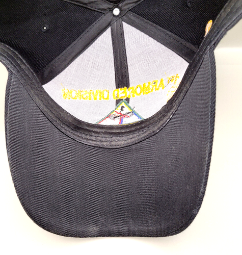 OLD IRONSIDES 1st Armored Division Black Embroidered Baseball Style Hat Cap - Picture 10 of 12