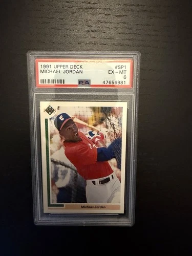 1991 Upper Deck Baseball Michael Jordan SP1 EX-MT PSA 6 White Sox