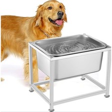 3 Gallon Elevated Dog Water Bowl 11.5  Raised Stainless Steel Bowl w/ Stand XL