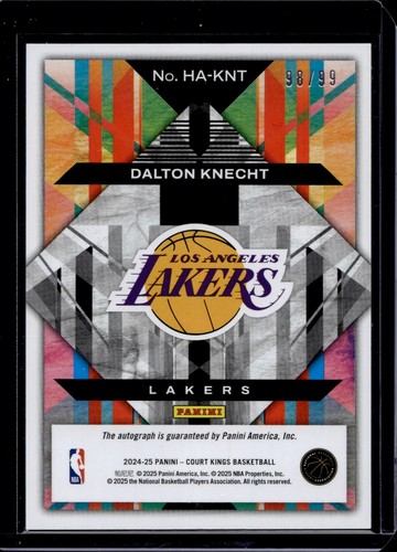 2024-25 Court Kings Heir Apparent Autographs Ruby Dalton Knecht 98/99 - Picture 2 of 2