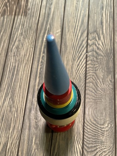 Puzzle giocattolo vintage russo in legno torre dell'orologio pila per bambini LB - Foto 3 di 5