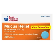 Good Neighbor Pharmacy Mucus Relief Guaifenesin 400mg Tablets 50ct