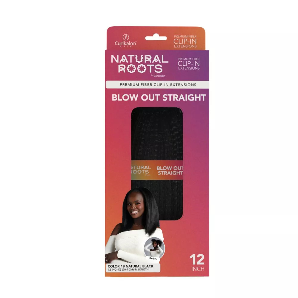 Curlkalon Blow Out Прямые натуральные черные волосы для наращивания на 12 заколок - 9 карат 4590₽