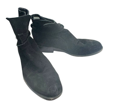 Thursday Boot Company Suede Leather Ankle Buckle Black Mens Size 10.5