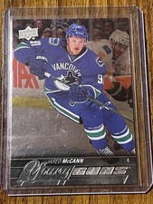 15/16 UD Series 1 Jared McCann Young Guns Silver Foil Rookie Card YG #219. rookie card picture