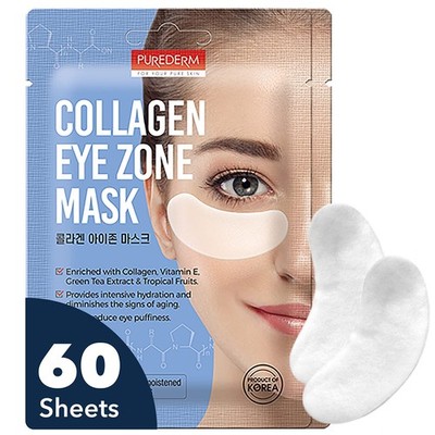 Deluxe Collagen Eye Mask Collagen Pads for Women by  2 Pack of 30 Sheets/Natural