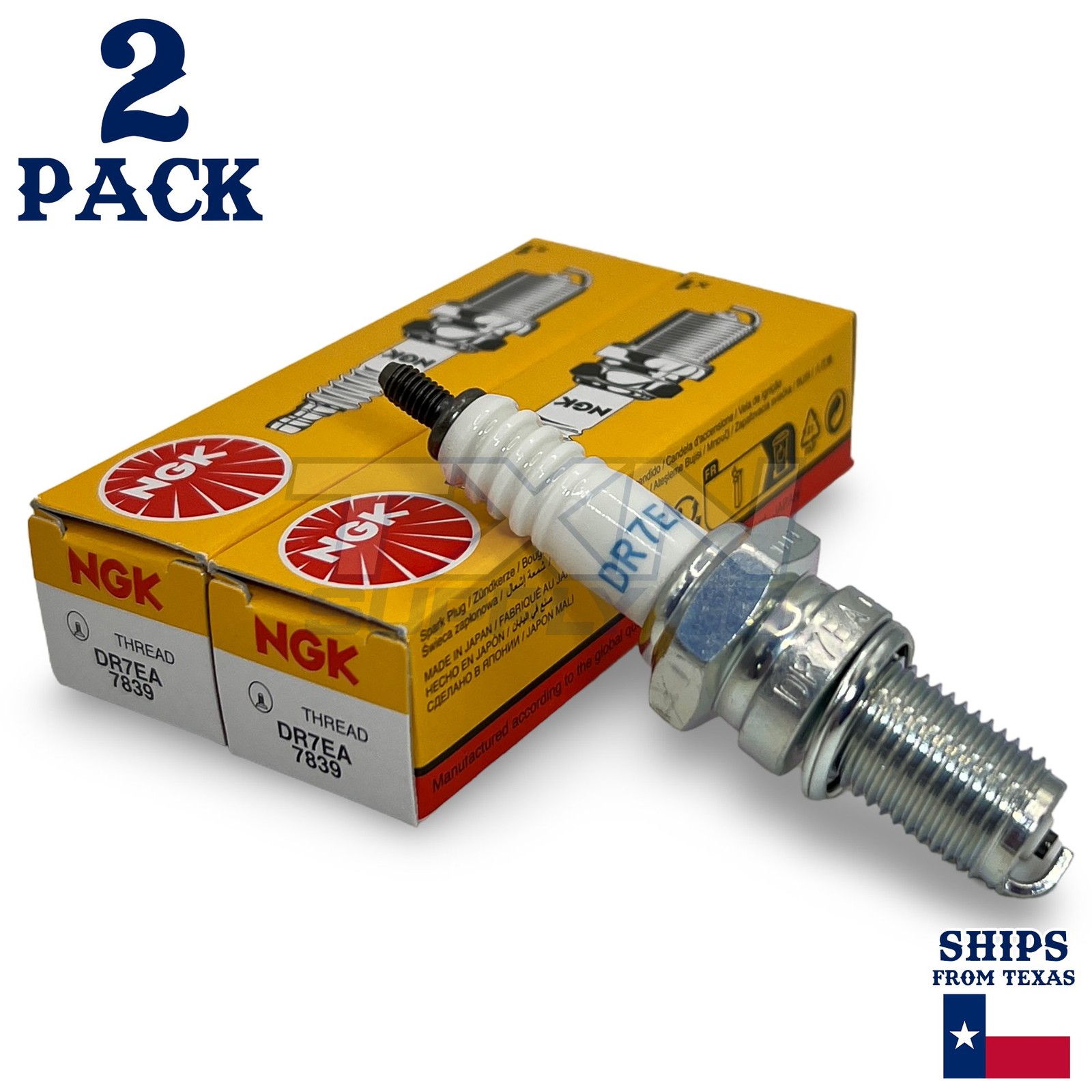 NGK Racing Spark Plugs PN DR7EA Pack of 2