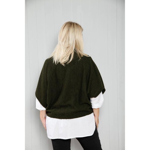 Poncho cuello capucha Goose Island caqui - Imagen 3 de 3