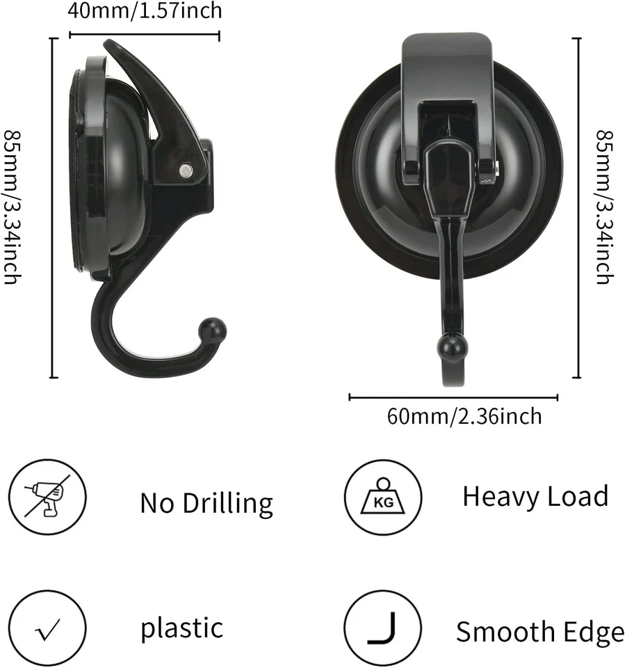 Gancho para taza de corona de vacío de alta resistencia, fácil de instalar y quitar, sin agujero perforado Foto 4 de 4