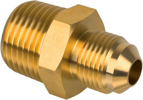 3/8" Flare to 1/2" NPT Male Brass Tube Fitting Half Union Reducing Coupling US