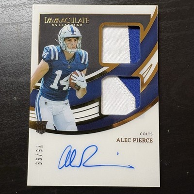 2022 Panini Immaculate Collection Alec Pierce #ISP-API /99 Rookie Patch Auto RPA