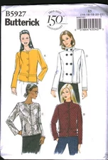 5927 UNCUT Butterick Sewing Pattern Misses Semi Fitted Lined Jacket OOP Sew