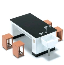 Hasegawa 62004 1/12 Desk & Chair of Science Room FA04 Plastic Model 2013 New