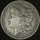 1901-O MORGAN SILVER DOLLAR S$1 VF DETAILS 0.7734oz ASW SILVER