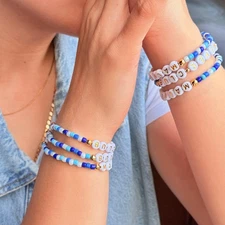 Custom Glass Bead Bracelets – Personalized Bulk Order – Handmade Friendship Jewe