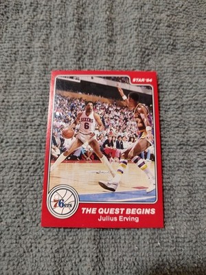 julius erving 1984 star the quest begins 76ers #4