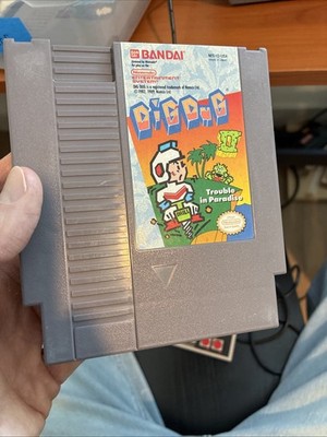 Dig Dug II 2 Trouble in Paradise (Nintendo Entertainment System NES) Tested