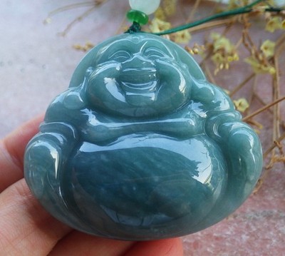 Video Certified Green Natural A Jade jadeite Pendant Buddha God 佛 131290 VS
