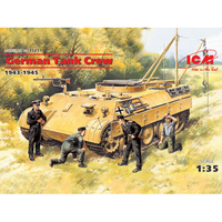 German Tank Crew 1943-1945 1 OFFICER+1 UNTEROFFICER+2 Soldiers Kit 1:35 Icm Kit