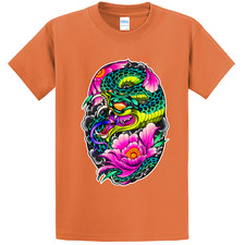 NEW Art Society TATTOO FLASH VOL. 8 ORANGE Tee Shirt SM-6XLARGE MADE IN USA