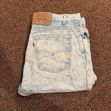 Vintage Orange Tab Levi Jeans Acid Washed 515 90s