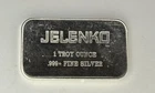 1oz Silver Bar Produced By ENGELHARD For JELENKO ‼️RARE LESS THAN 1500 MINTED‼️