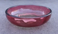 Cranberry Red Glass Open Salt Dip, Cellar, Dish!