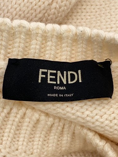 FENDI Knit & Sweater (Thick) 48 WOOL WHT FZZ387 Used - Picture 3 of 6