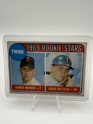 1969 Topps Rookie Stars #99 Morris Nettles Twins Card Black Loop