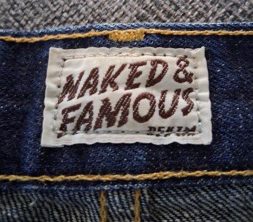 Naked & Famous Skinny Guy Selvedge Japanese Dark Denim Blue Jeans Size 28x37 - Picture 14 of 16