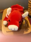 Ty Beanie Baby Snort  with Tags - Rare 1995 Vintage Plush